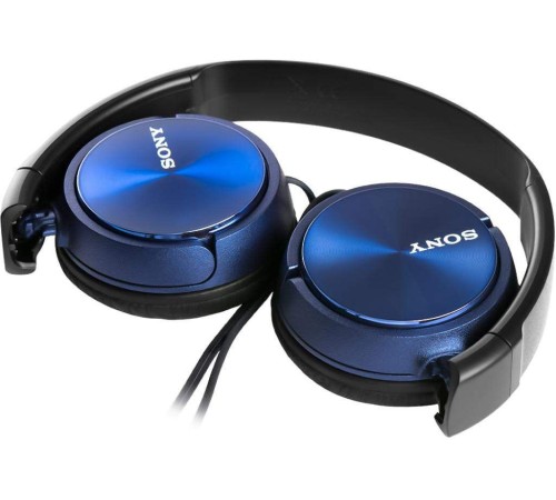 Гарнитура накладные Sony MDR-ZX310AP 1.2м голубой проводные оголовье
