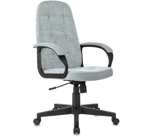 Кресло руководителя Бюрократ CH 002 Fabric серо-голубой Light-28 крестов. пластик