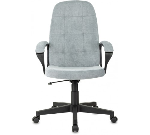 Кресло руководителя Бюрократ CH 002 Fabric серо-голубой Light-28 крестов. пластик