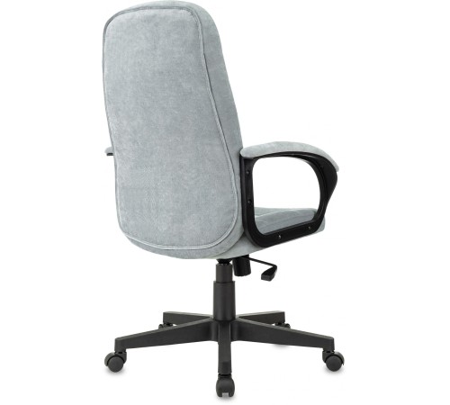 Кресло руководителя Бюрократ CH 002 Fabric серо-голубой Light-28 крестов. пластик
