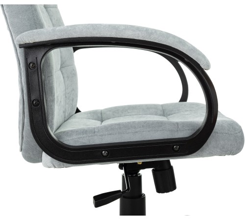 Кресло руководителя Бюрократ CH 002 Fabric серо-голубой Light-28 крестов. пластик