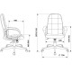 Кресло руководителя Бюрократ CH 002 Fabric серый 3C1 крестов. пластик