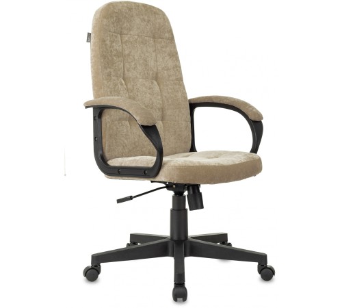 Кресло руководителя Бюрократ CH 002 Fabric песочный Light-21 крестов. пластик