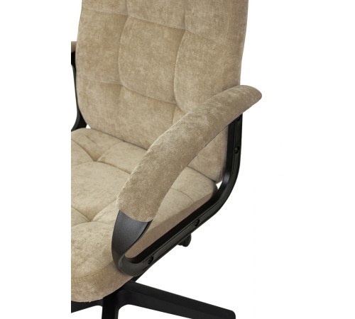 Кресло руководителя Бюрократ CH 002 Fabric песочный Light-21 крестов. пластик
