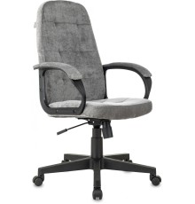 Кресло руководителя Бюрократ CH 002 Fabric серый Light-19 крестов. пластик
