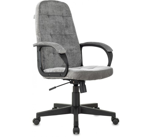 Кресло руководителя Бюрократ CH 002 Fabric серый Light-19 крестов. пластик