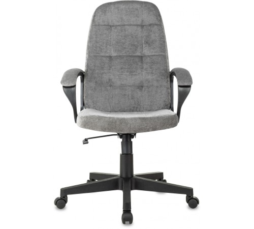 Кресло руководителя Бюрократ CH 002 Fabric серый Light-19 крестов. пластик