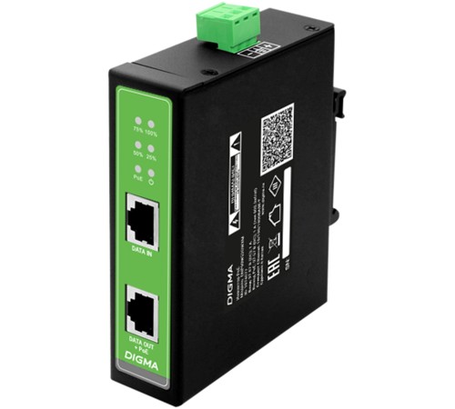 Инжектор PoE Digma DNP90W48GDXM 10/100/1000BASE-T 90Вт 37-57В(DC) Инжектор PoE Digma DNP90W48GDXM 10/100/1000BASE-T 90Вт 37-57В(DC)