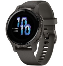 Смарт-часы Garmin Venu 2S 27.9мм 1.2" AMOLED корп.черный рем.графитовый разм.брасл.:110-175мм (010-02429-10)