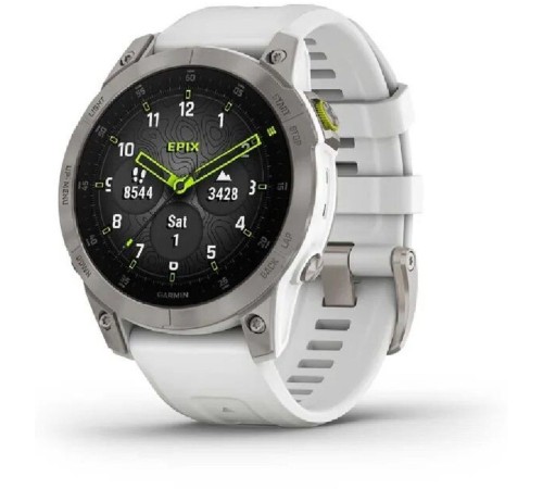 Смарт-часы Garmin Epix Gen 2 Sapphire 33.02мм 1.3" AMOLED корп.титан силикон рем.белый (010-02582-21) Смарт-часы Garmin Epix Gen 2 Sapphire 33.02мм 1.3" AMOLED корп.титан силикон рем.белый (010-02582-21)