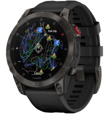 Смарт-часы Garmin Epix Gen 2 Sapphire 33.02мм 1.3" AMOLED корп.черный силикон рем.черный (010-02582-11)