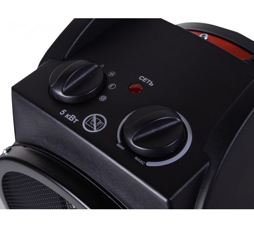 Тепловая пушка электрическая Ресанта ТЭПК-5000К1 5000Вт красный/черный