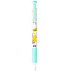 Набор ручек шариков. Deli Larva (EQ26-BK-P) ассорти черн. черн. кор.карт. (12шт) линия 0.5мм резин. манжета