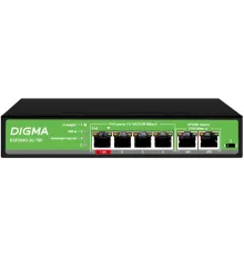 Коммутатор Digma DSP204G-2G-T80 6x1Гбит/с 4PoE 4PoE+ 1PoE++ 80W неуправляемый