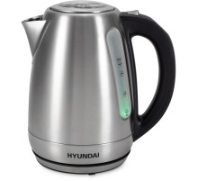 Чайник электрический Hyundai HYK-S8408 1.7л. 2200Вт серебристый матовый/черный (корпус: нержавеющая сталь)