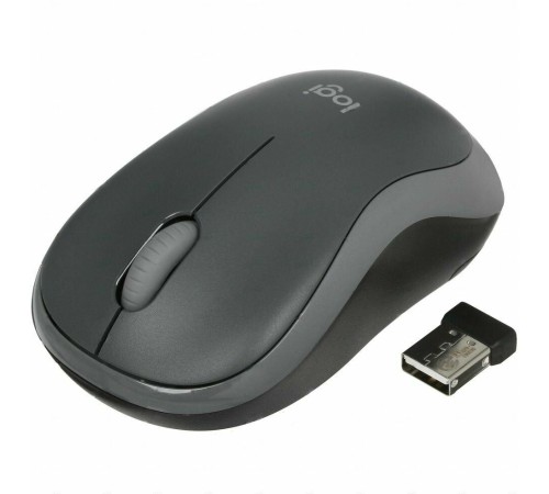 Мышь Logitech M186 черный/серый оптическая (1000dpi) беспроводная USB2.0 (2but)