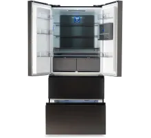 Холодильник Hyundai CM55043F 3-хкамерн. черная сталь