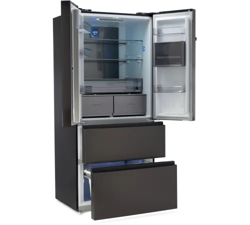 Холодильник Hyundai CM55043F 3-хкамерн. черная сталь