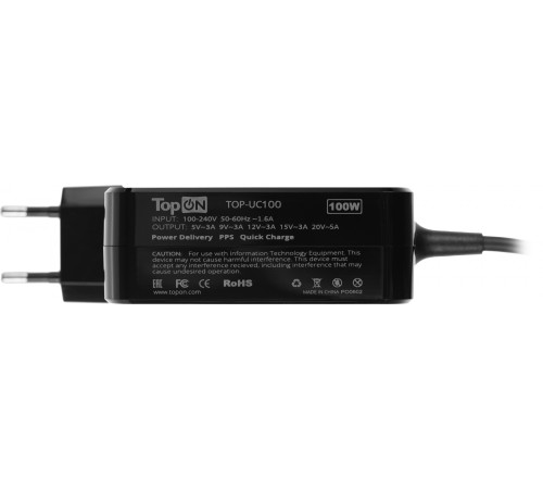 Адаптер TopON TOP-UC100 автоматический 100W 5V-20V 3.0A от бытовой электросети Адаптер TopON TOP-UC100 автоматический 100W 5V-20V 3.0A от бытовой электросети