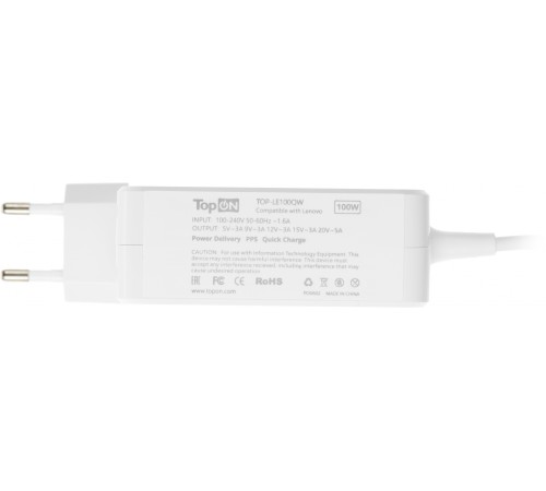 Адаптер TopON TOP-HN65QW автоматический 65W 5V-20V 3.25A от бытовой электросети
