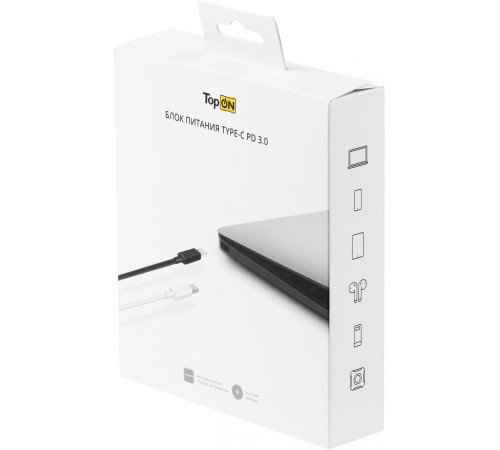 Адаптер TopON TOP-HW65QW автоматический 65W 5V-20V 3.25A от бытовой электросети Адаптер TopON TOP-HW65QW автоматический 65W 5V-20V 3.25A от бытовой электросети