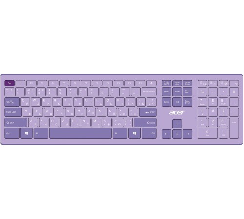 Клавиатура + мышь Acer OCC205 клав:фиолетовый мышь:фиолетовый USB беспроводная slim (ZL.ACCEE.00D)