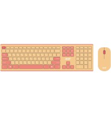 Клавиатура + мышь Acer OCC205 клав:розовый/бежевый мышь:розовый/бежевый USB беспроводная slim (ZL.ACCEE.00F)