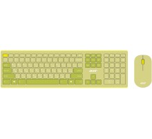 Клавиатура + мышь Acer OCC205 клав:зеленый/желтый мышь:зеленый/желтый USB беспроводная slim (ZL.ACCEE.00E)