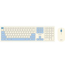Клавиатура + мышь Acer OCC205 клав:белый/голубой мышь:белый/голубой USB беспроводная slim (ZL.ACCEE.00C)
