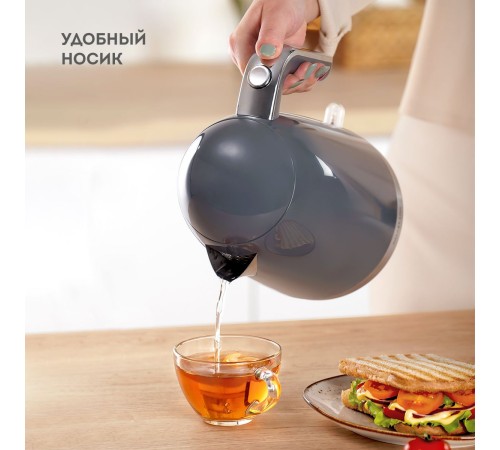 Чайник электрический Galaxy Line GL 0332 1.7л. 2200Вт графит (корпус: нержавеющая сталь/пластик)