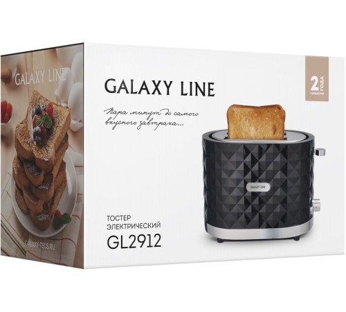 Тостер Galaxy Line GL 2912 1200Вт черный Тостер Galaxy Line GL 2912 1200Вт черный