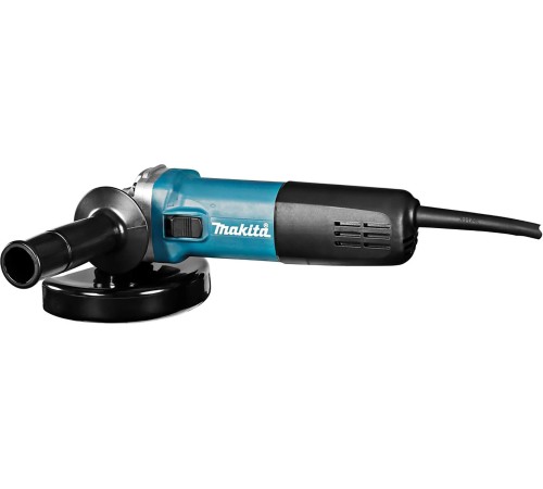 Makita 9558HNR Угловая шлифовальная машина ф125мм [9558HNR] {840Вт,11000об\м,1.6кг,кор,anti-restart,пл\п,доп.кожух}