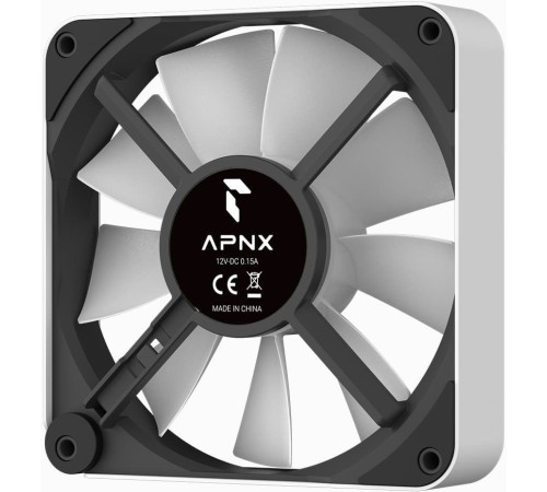 Вентилятор Aerocool APNX FP2-120 PWM ARGB White 120x120mm 4-pin 15-33dB 200gr LED Ret