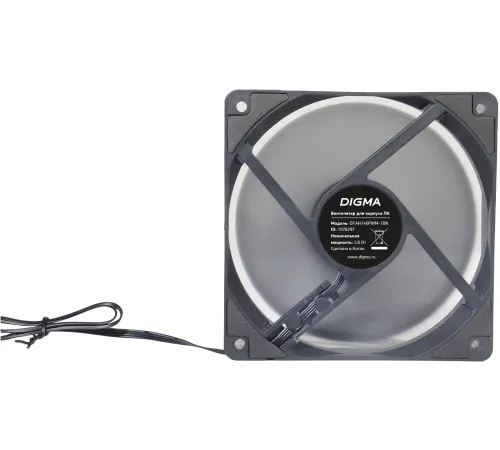 Вентилятор Digma DFAN140PWM-1BK 120x120x25mm черный 4-pin 50dB Ret Вентилятор Digma DFAN140PWM-1BK 120x120x25mm черный 4-pin 50dB Ret
