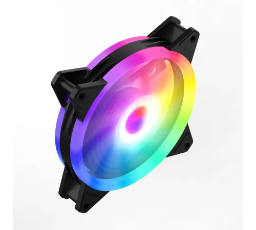 Вентилятор для корпуса GMNG GG-CF120FRGB2-PWMBK RGB 120х120x25 черный 4-pin 28дБ Ret Вентилятор для корпуса GMNG GG-CF120FRGB2-PWMBK RGB 120х120x25 черный 4-pin 28дБ Ret