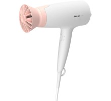 PHILIPS BHD300/00 Фен,1600 Вт, 3 режима, насадка ThermoProtect, концентратор, шнур 1,8 м. Цвет: белый с розовым.