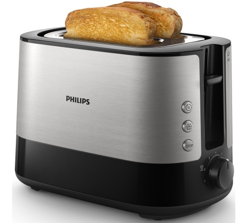 Тостер Philips HD2637/90 830Вт черный/серебристый Тостер Philips HD2637/90 830Вт черный/серебристый