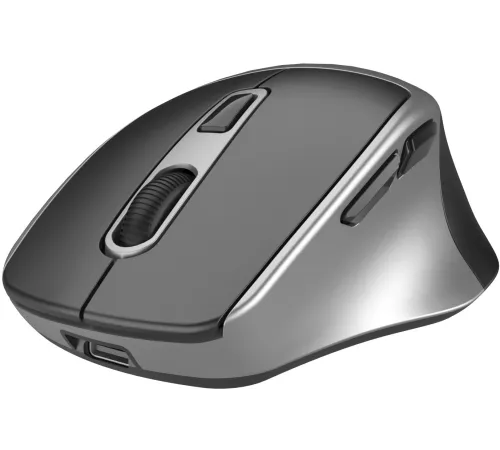 Мышь Оклик 516MW черный/серебристый оптическая (1600dpi) silent беспроводная BT/Radio USB для ноутбука (6but)