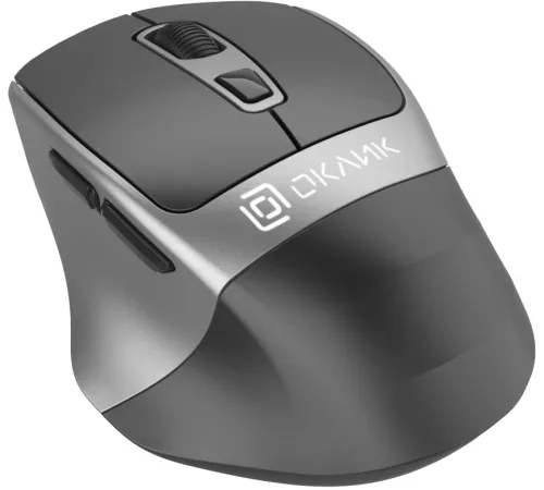 Мышь Оклик 516MW черный/серебристый оптическая (1600dpi) silent беспроводная BT/Radio USB для ноутбука (6but)