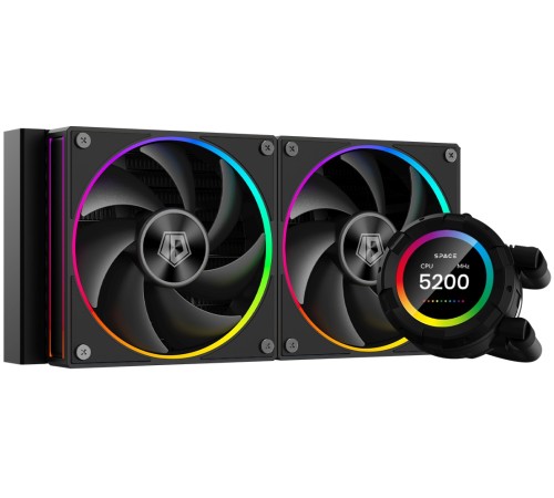 Система водяного охлаждения ID-Cooling SL240 Soc-AM5/AM4/1151/1200/2066/1700 4-pin 14-30dB Al+Cu 300W LED Ret