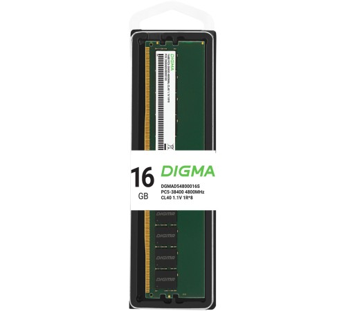 Память DDR5 32GB 4800MHz Digma DGMAD54800032D RTL PC5-38400 CL40 DIMM 288-pin 1.1В dual rank Ret Память DDR5 32GB 4800MHz Digma DGMAD54800032D RTL PC5-38400 CL40 DIMM 288-pin 1.1В dual rank Ret