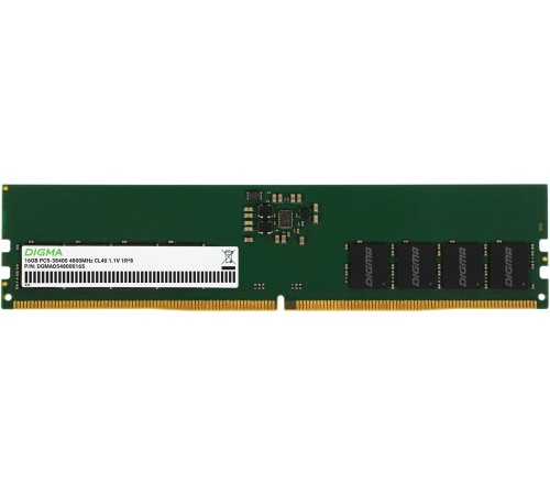 Память DDR5 32GB 4800MHz Digma DGMAD54800032D RTL PC5-38400 CL40 DIMM 288-pin 1.1В dual rank Ret Память DDR5 32GB 4800MHz Digma DGMAD54800032D RTL PC5-38400 CL40 DIMM 288-pin 1.1В dual rank Ret