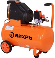Компрессор винтовой Вихрь КП-195/50 безмасляный 195л/мин 50л 1100Вт оранжевый/черный