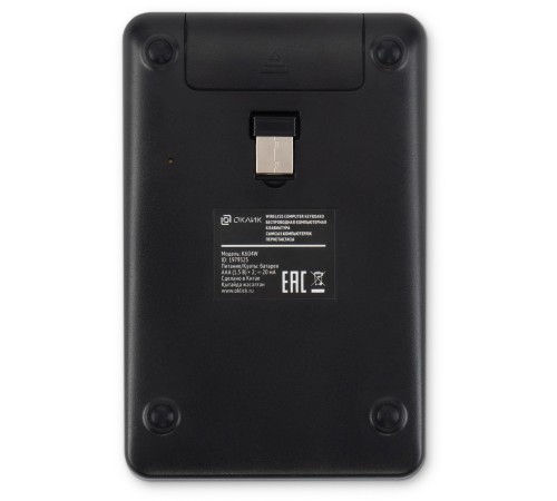 Клавиатура Оклик K604W черный USB беспроводная slim для ноутбука (1979325) Клавиатура Оклик K604W черный USB беспроводная slim для ноутбука (1979325)