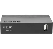 Ресивер DVB-T2 Сигнал Эфир HD-250 черный