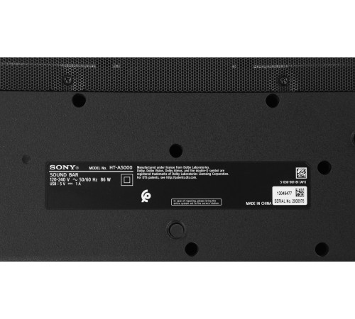 Саундбар Sony HT-A5000 5.1.2 450Вт черный