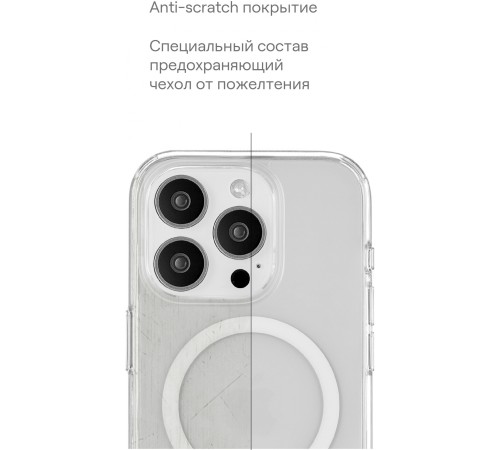 Чехол (клип-кейс) uBear для Apple iPhone 15 Plus Real Mag Case with MagSafe прозрачный (CS254TT67RL-I23M)