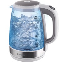 Чайник электрический Hyundai HYK-G8880 2л. 2200Вт серый/серебристый (корпус: стекло)