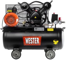 Компрессор поршневой Wester WBK2200/100PRO масляный 340л/мин 100л 2200Вт черный/красный