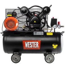 Компрессор поршневой Wester WBK2200/100PRO масляный 340л/мин 100л 2200Вт черный/красный